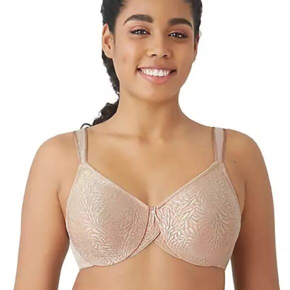 Wacoal Jaquard Underwire Unlined Full Coverage Bra Size 34D - Picture 1 of 7